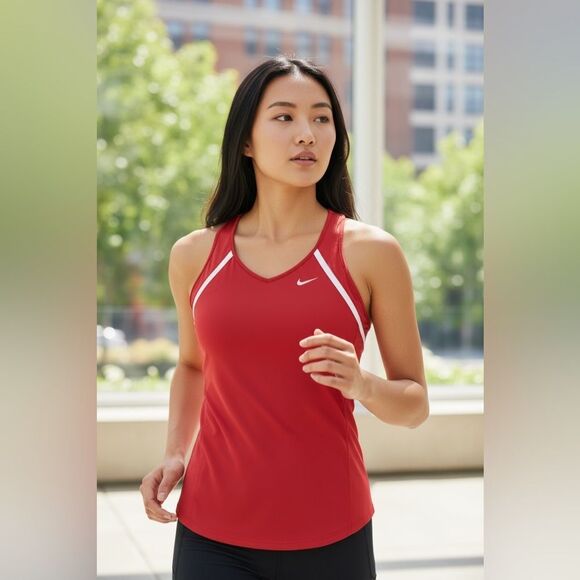 EUC Nike Women’s Hot Pink Dri-FIT Athletic Top Workout - Size Medium - Picture 1 of 7